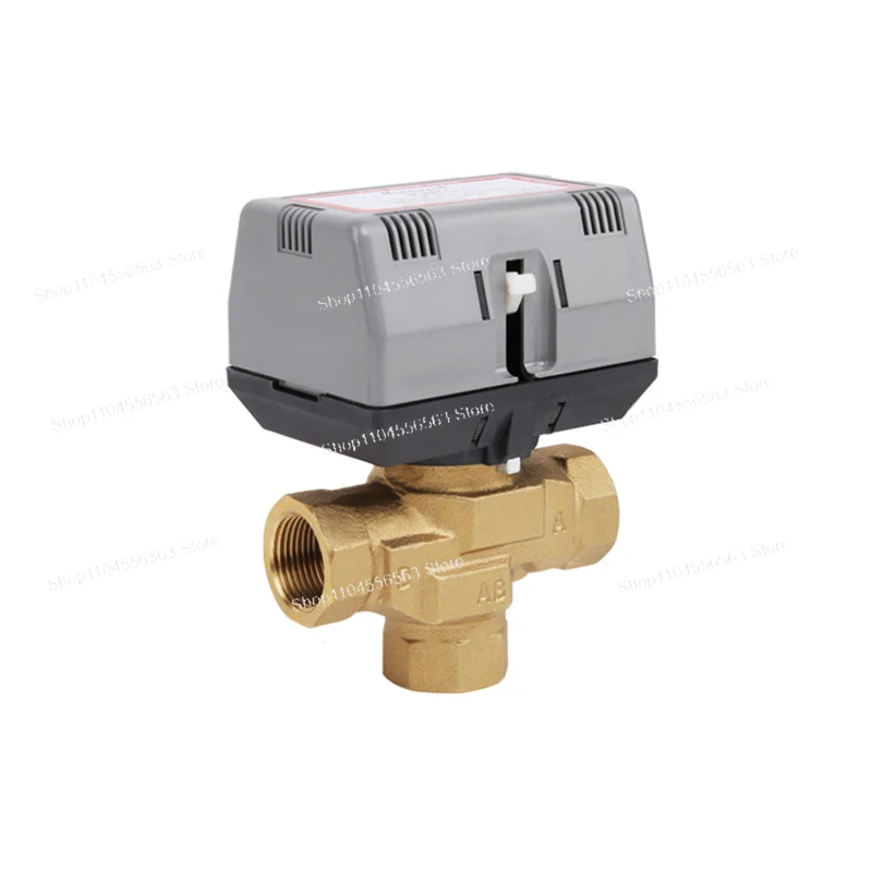 1/2 "3/4" 1" 電動三方バルブ真鍮 VC6013 ファンコイル電動バルブ AC220V