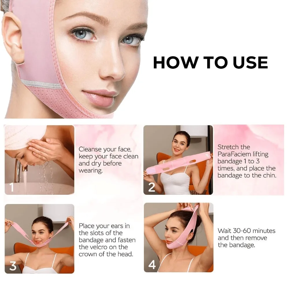 Correa de Estiramiento Facial reutilizable, soporte para dormir, reductor de barbilla doble, ejercitador de mandíbula, herramienta de adelgazamiento de contorno Facial para Unisex