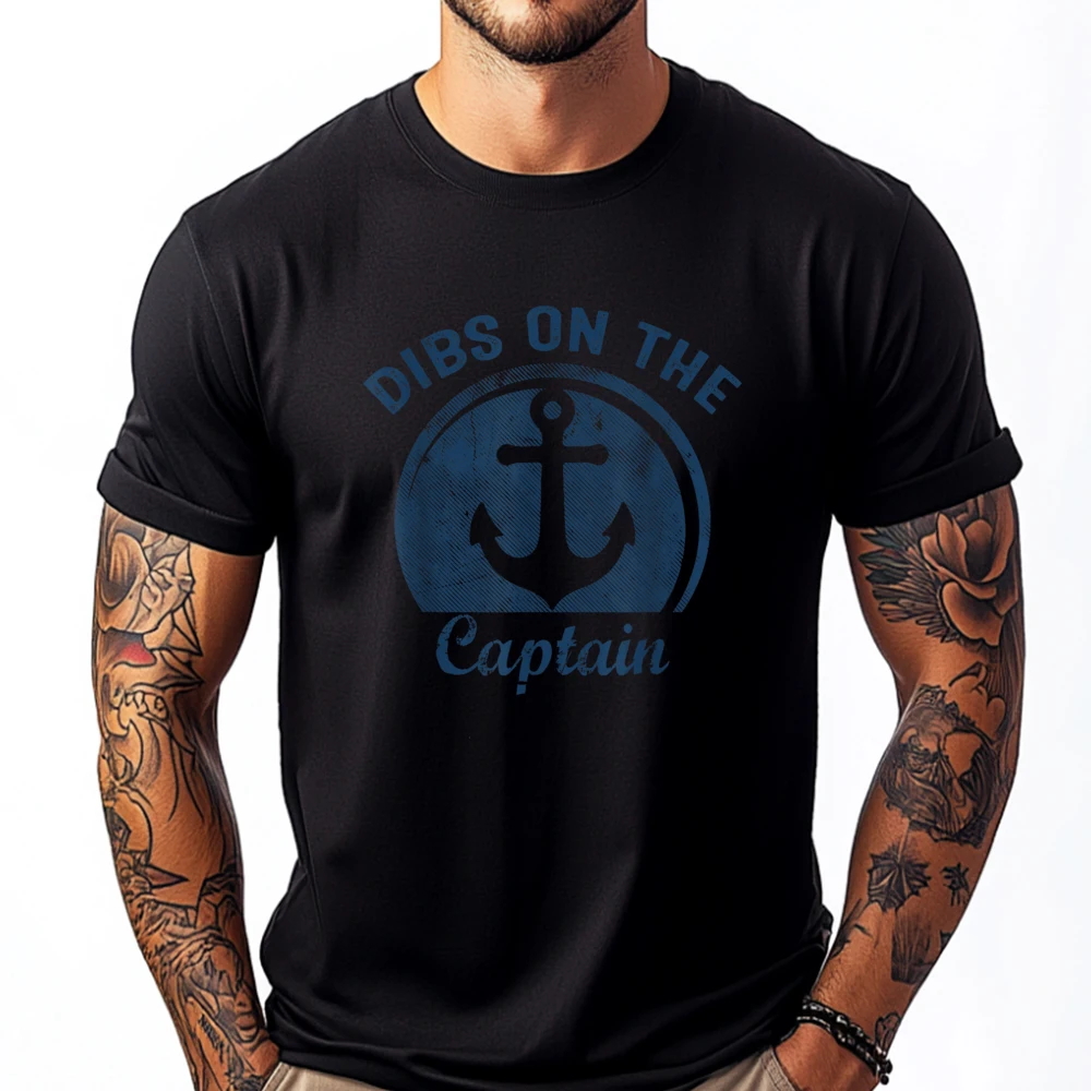 

Dibs On The Captain Funny Boating Boat Lover Green And White Graphic T Shirt Men's T-Shirts T-shirt St Patrick's Day