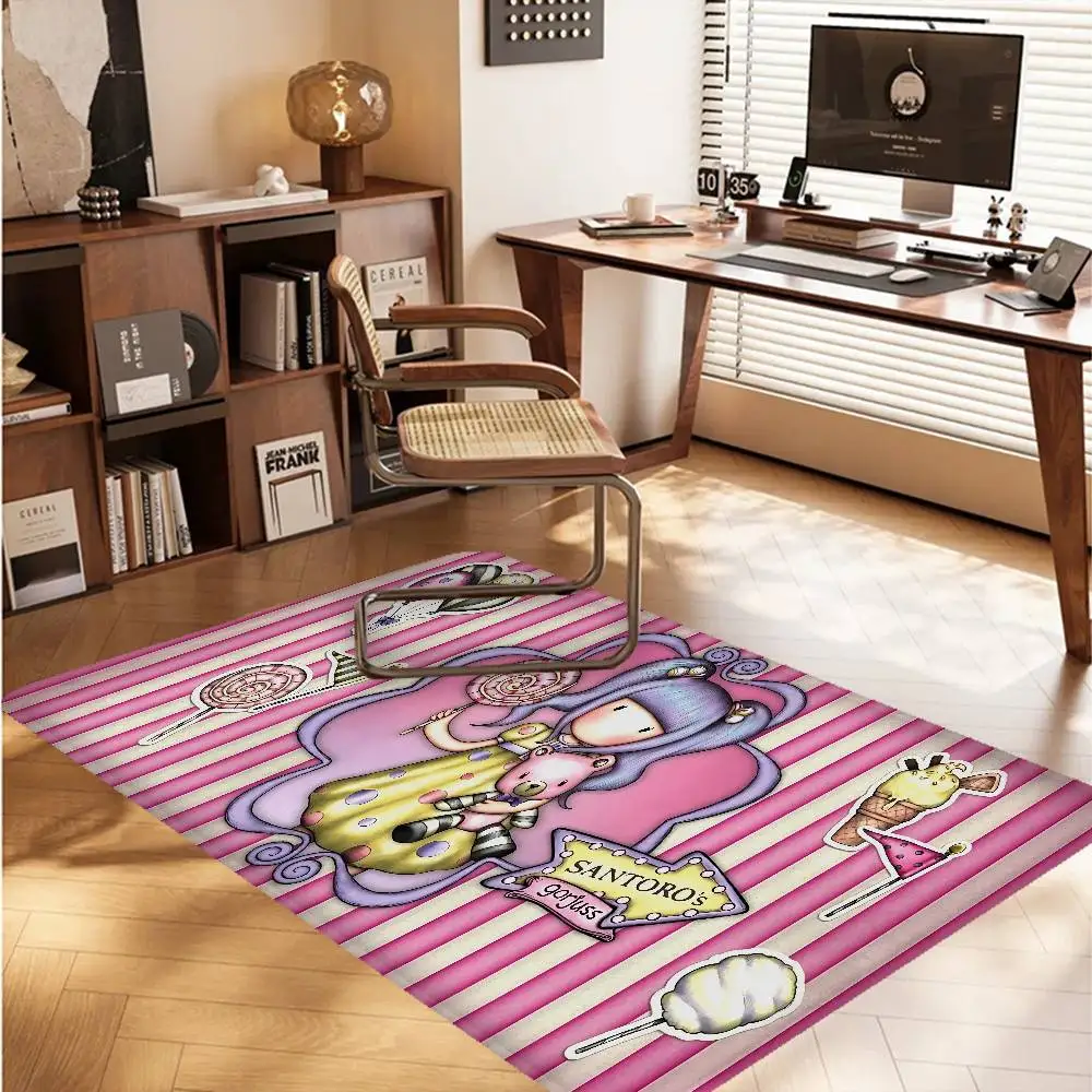 Cute Gorjusses Cartoon S-Santoro Kitchen Mat Kids Room Bedroom Decoration Balcony Anti-Slip Doormat Living Room Alfombra