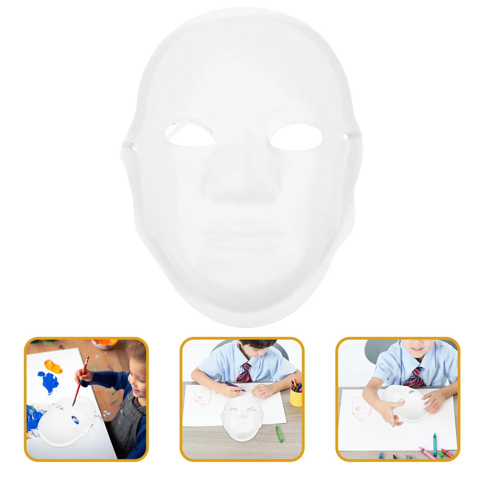 

10 Pcs Facial Mask Hand Painted DIY Male Face Men Blank White for Painting Men's