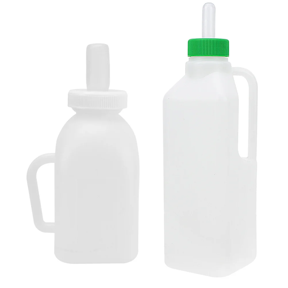 2Pcs Lamb Milk Bottles Tough Plastic Portable Multi-Function Nursing Bottles Calf Goat Feeding Goat Bottle Plastic Calf Bottle