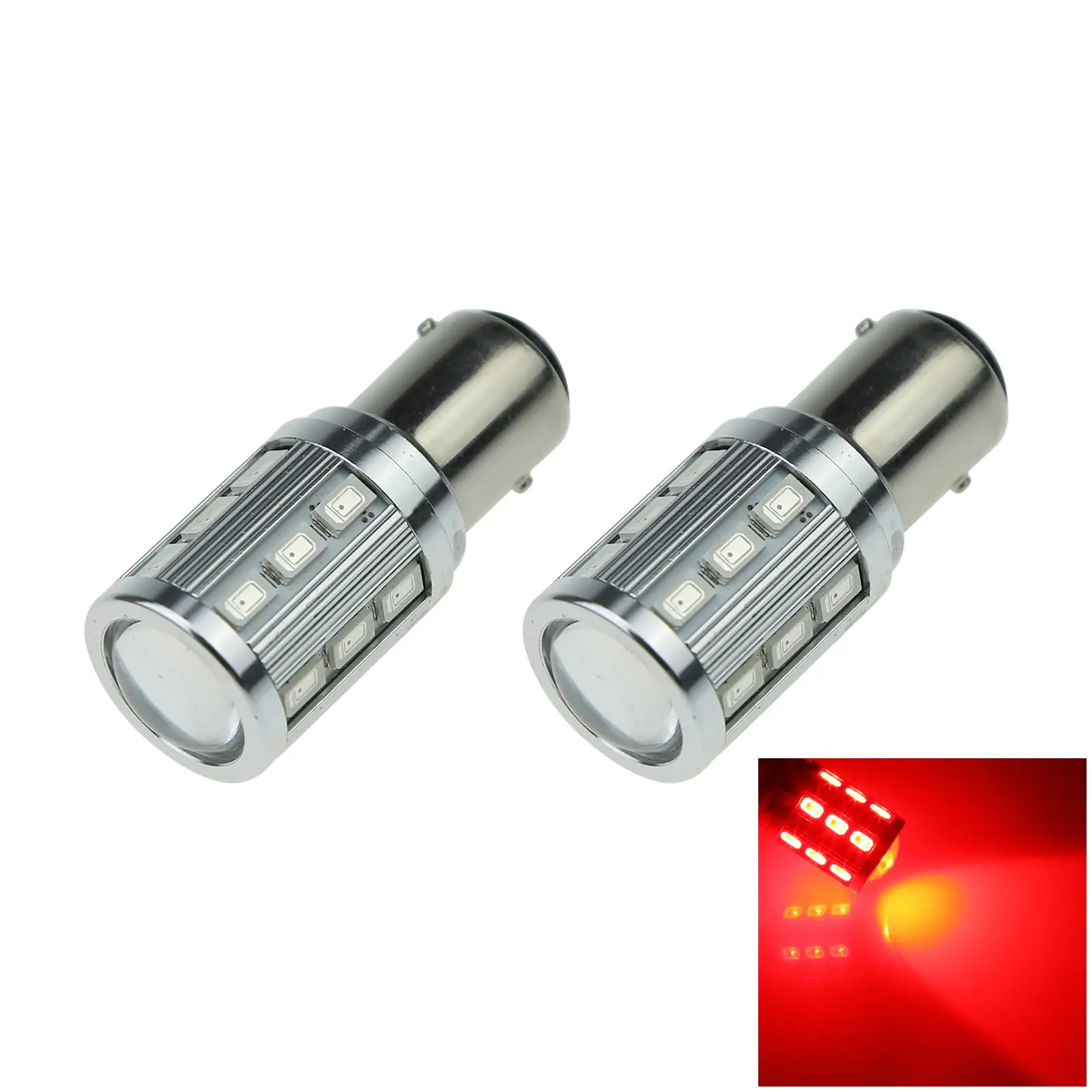 2x Red Car 1157 Brake светильник резервная Blub 19 излучателей 18x5630 SMD + 1 CLED светодиодный 1034 1130