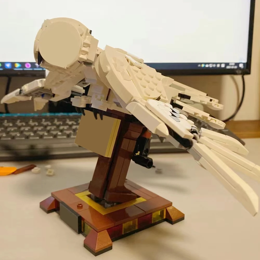 Креативная модель эксперта, белая сова, совместимая с Moc, строительные блоки, унисекс, развивающие детские игрушки, 990 шт.