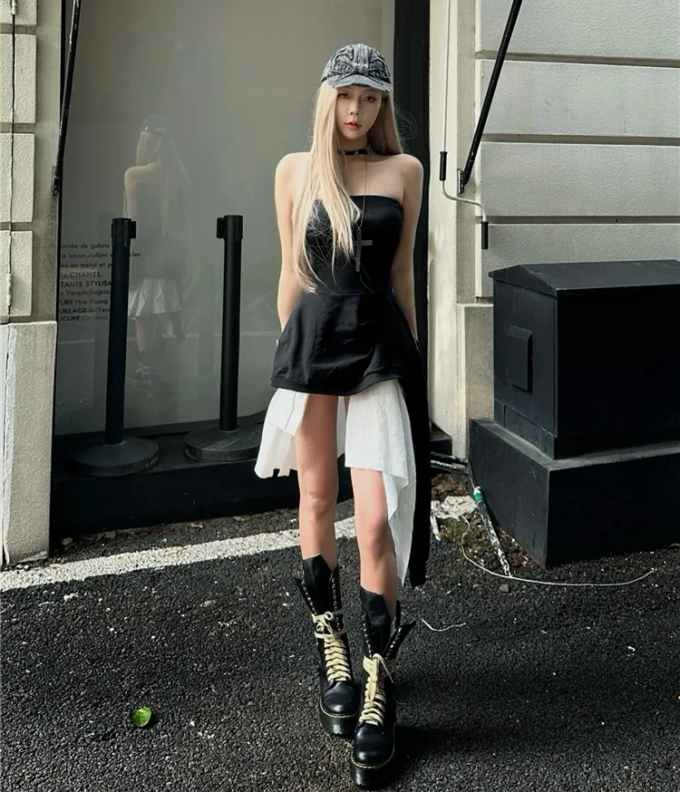 Abiti Abito da donna Kawaii Primavera Raso Telai trasparenti Avvolti a strati Stile francese Temperamento Personalità Chic All-Season Tenero