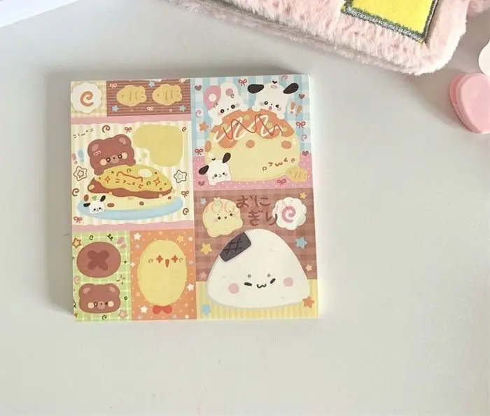 1 libro Simpatico quaderno a forma di cartone animato con alto valore estetico, quaderno per studenti con note strappabili, blocco note e quaderno