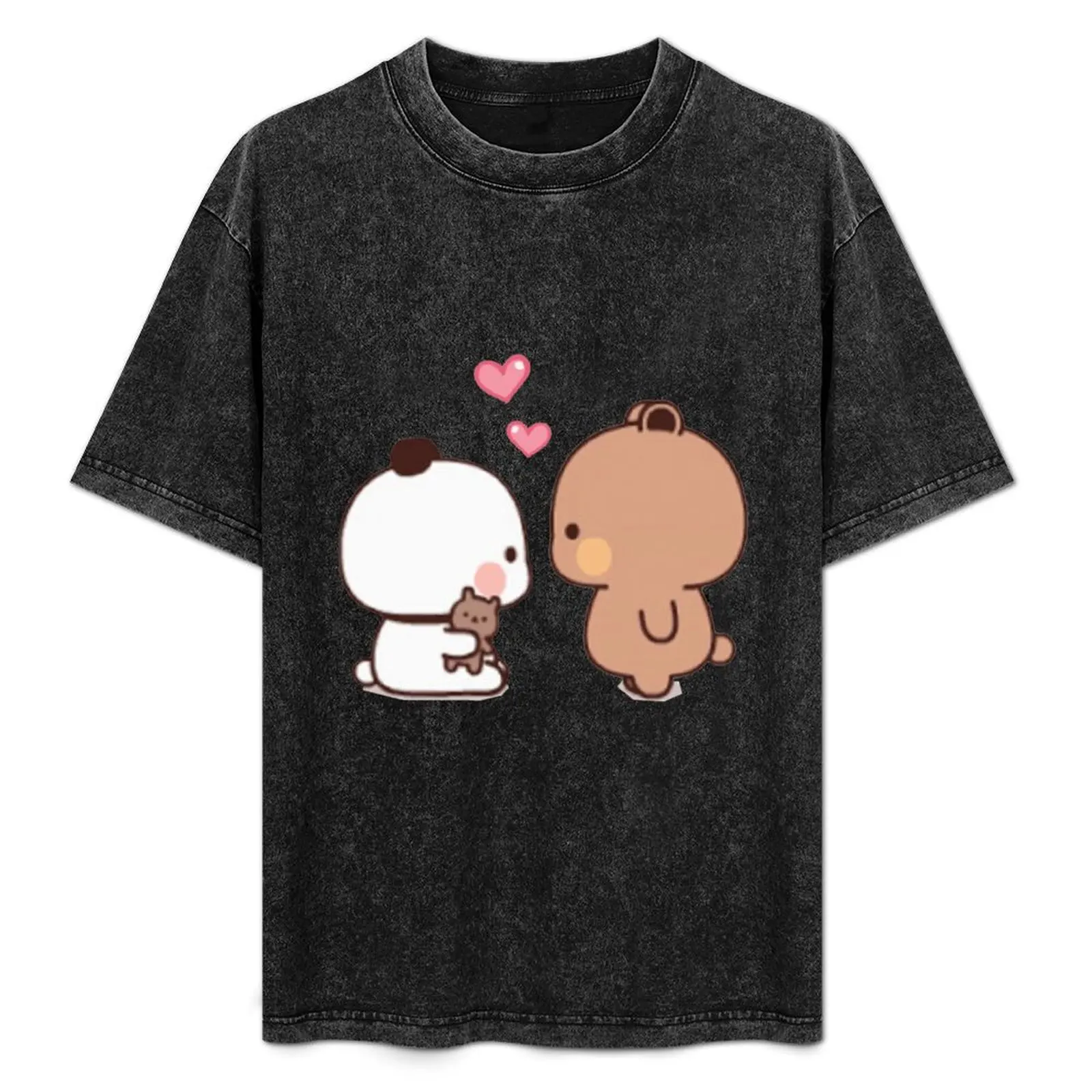 

Panda And Brownie Bear Couple T-Shirt Blouse graphic tee shirt mens graphic t-shirts funny