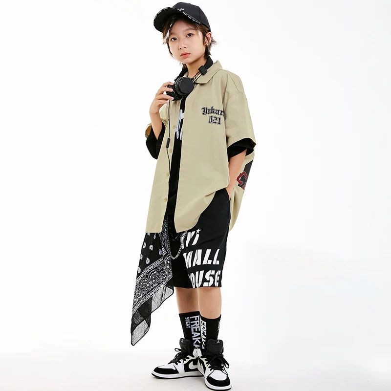 Street Dance Hip Hop Dance Team Prestaties Jazzdans Kostuum Praktijk Pak Nieuwe Jongens Dans Podium Kleding Kinderen Pak DN20449