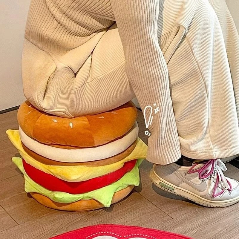 

Ottoman Hamburger Creative Shape Stool Chair Organization Living Room Home Storage Stool Portable Home Niche Furniture