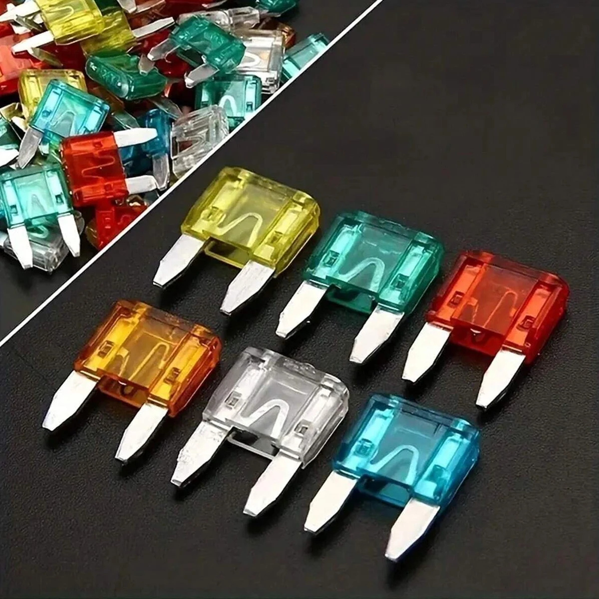 100pcs/120pcs Vehicle Fuse Kit - 2-35A Aluminum Plug-in Fuse with Box Clip Combo Car Blade Fuse Set for Cars, Trucks, etc