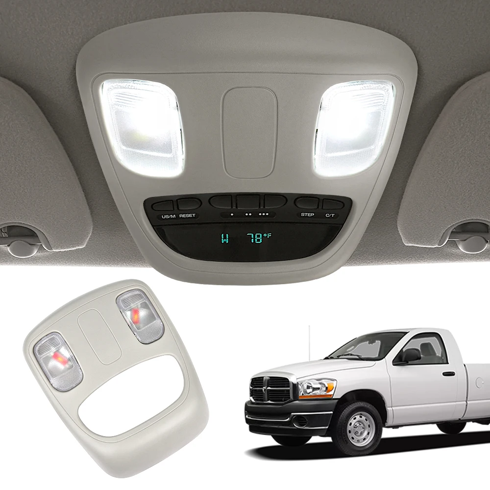Dome Light LED Overhead Console For Dodge Ram 1500 2500 3500 4500 5500 2006-2010 1DK78BD1AA Replacement Bulb