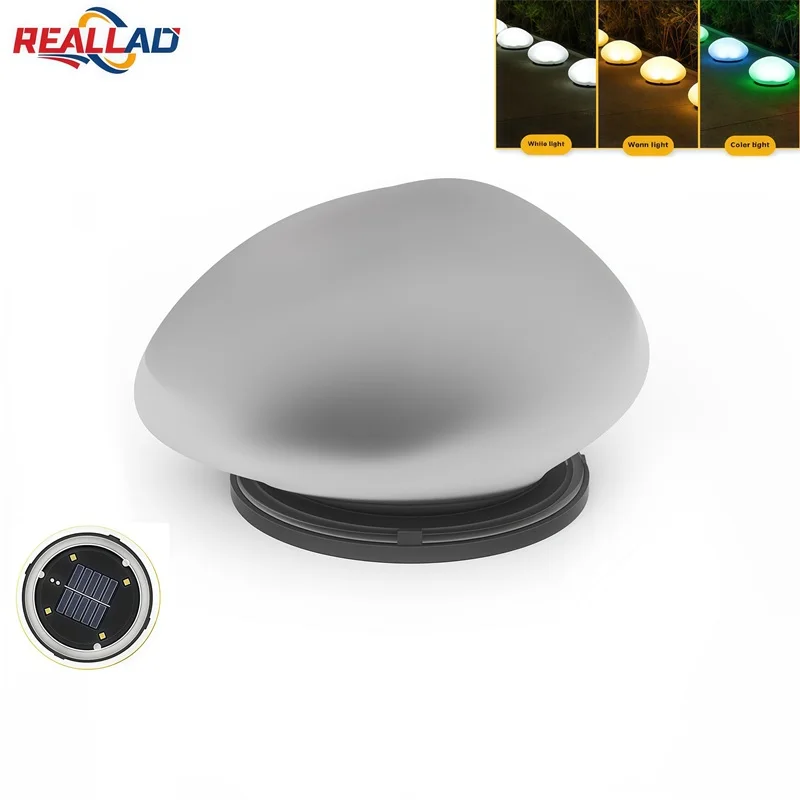

1Pcs Solar Ground Lamp Outdoor Waterproof Solar Pebble Light Wireless Decorative Garden Lawn Light Pools And Holiday Decorations