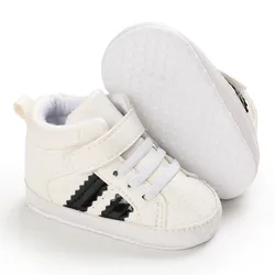 2024 New Infant Baby Boys Stripes Shoes Soft Sole antiscivolo Outdoor Casual neonati First Walkers culla Sneakers primavera autunno