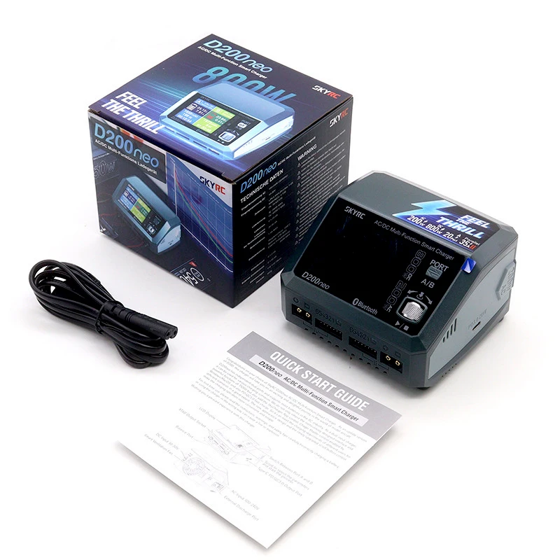 Skyrc D200neo DC800W AC200W 20A Discharger Charger for LiPo LiHV LiFe Lilon NiMH NiCd Pb Balance Battery PD 3.0 20W Output