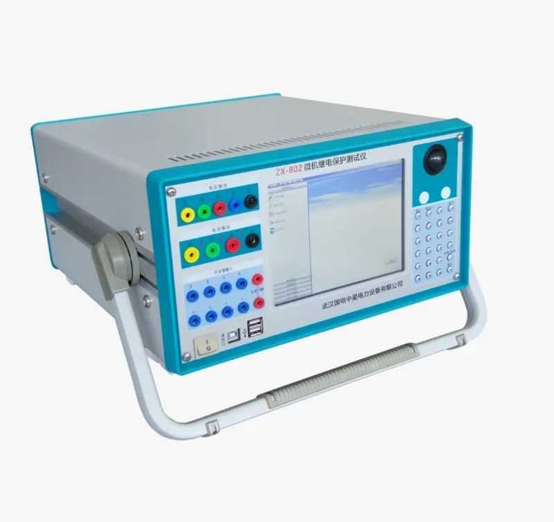 ZX-802 Microcomputer-Based Three-Phase Relay Protection Tester, Industrial PC with Color Screen, Class 0.2,IEC 60255
