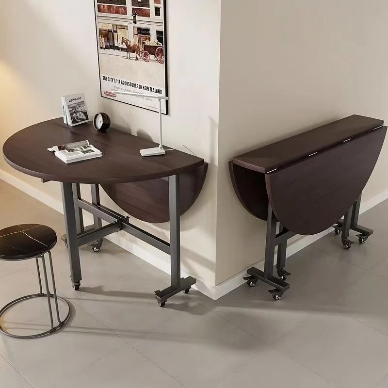 Medieval dining table, household dining table, round dining table, movable folding