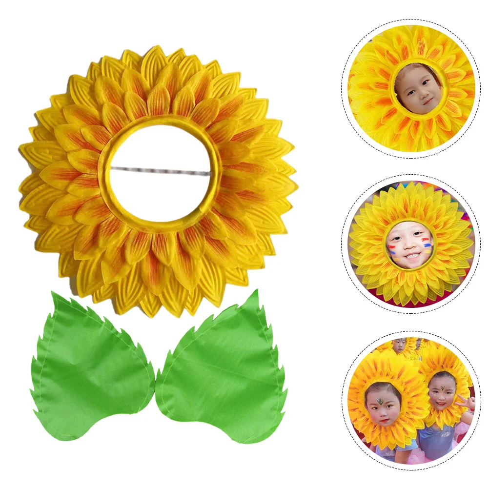 

Headdress Costume Women Sunflower Headpiece Prop Costumes Woman Hats Prom Accessories Party Favors Plant