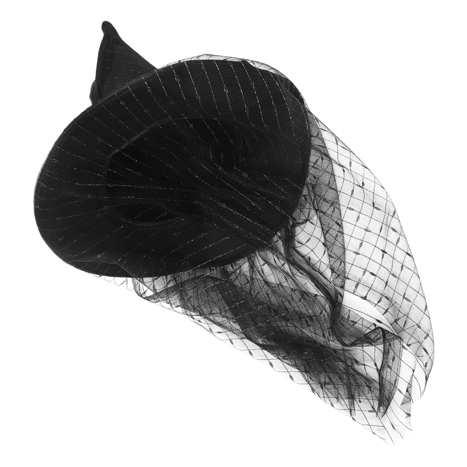 

Halloween Witch Cosplay Costume Lightweight Gauze Veil Comfortable Wide Brim Party Accessory Decorative Hat For Halloween Party