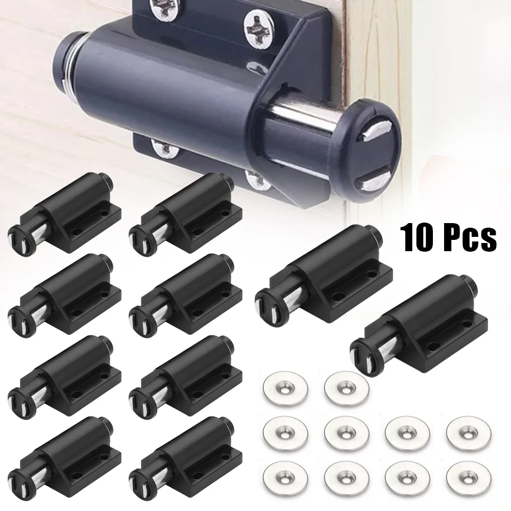 For Furniture Door Closer Magnetic Push To Open Catch for Cabinet Doors Spring Catch for Handleless Wardrobes Bathroom Cupboards