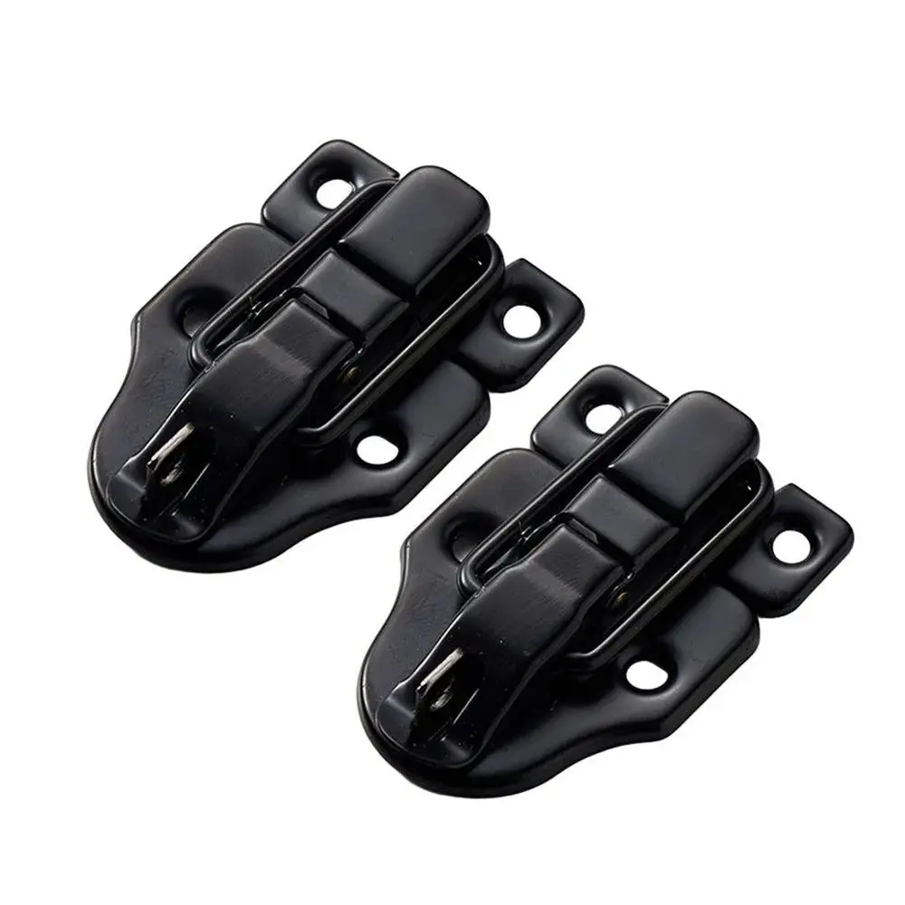 2pcs Antique Finish Zinc Alloy Box Latches for Wooden Boxes Crates Toolboxes Jewelry Storage with Sliding Lock