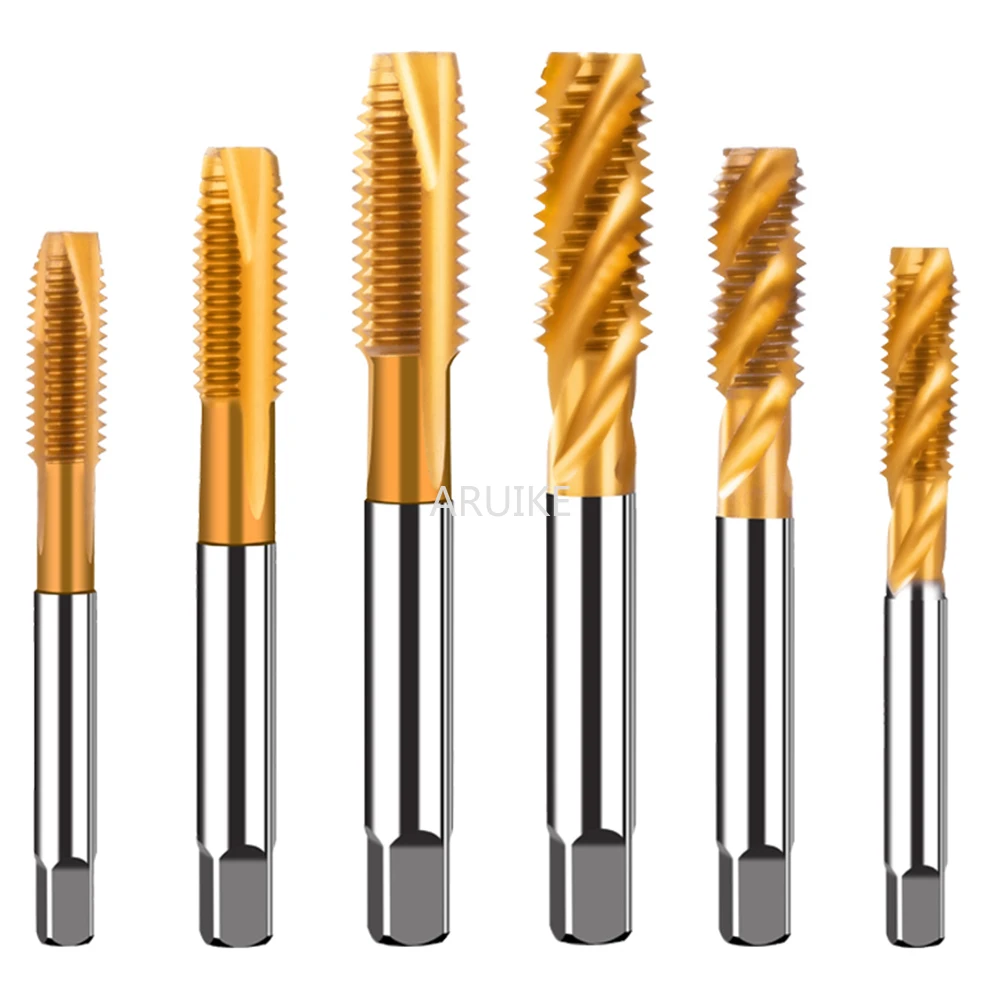 M2 M2.5 M3 M3.5 M4 M5 M6 M8 M10 M12 M14 M16 Titanium Coated Hand Faucet Hss Metric Straight Flute Threaded Tap