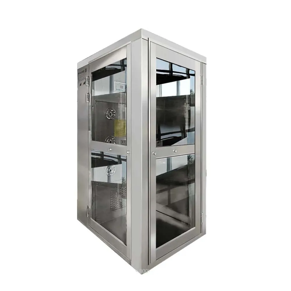 GMP غرف الأبحاث دش الهواء الفولاذ المقاوم للصدأ معدات تنظيف الهواء غرفة الاستحمام الهوائية الشخصية مع نظام التعشيق ورشة عمل خالية من الغبار