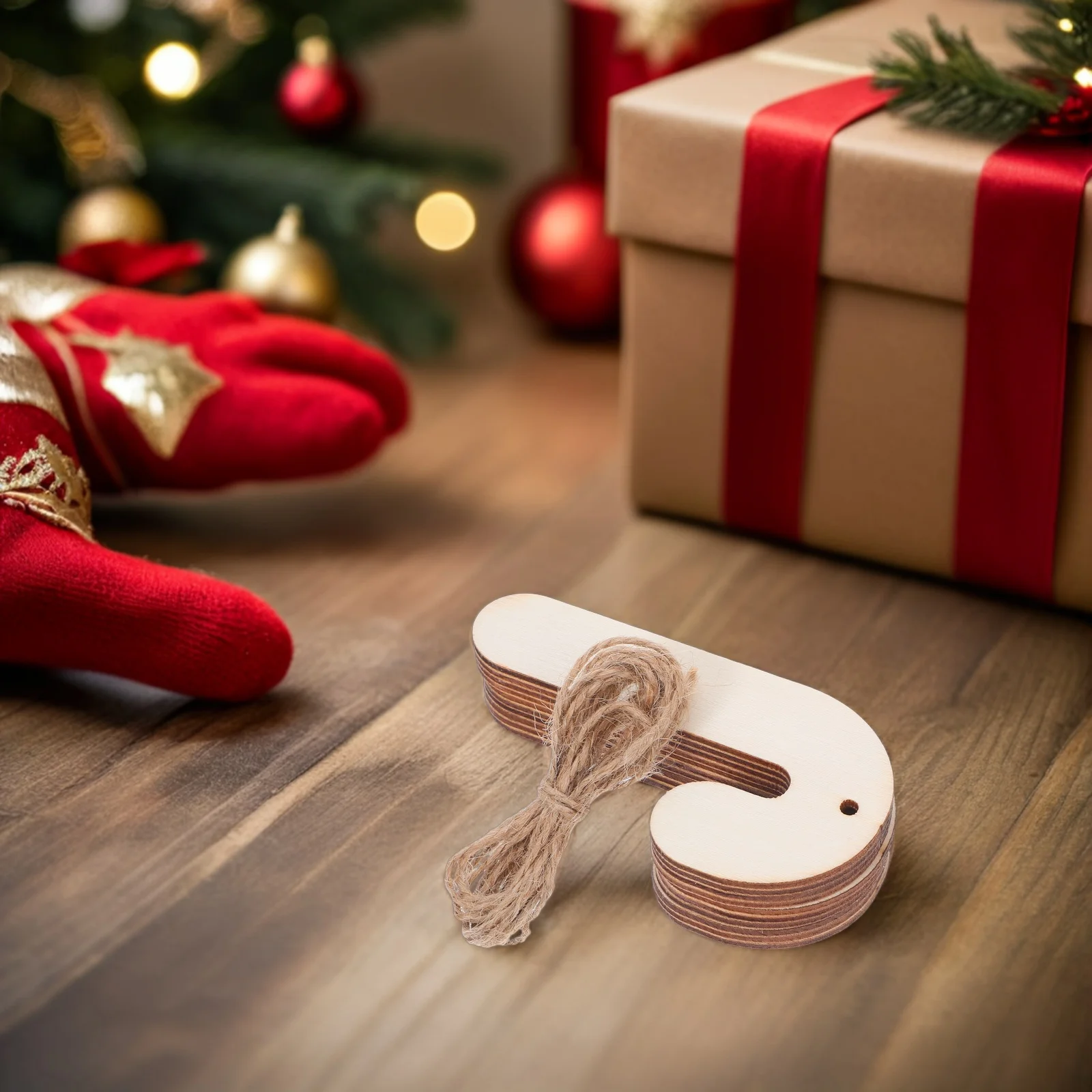 

30pcs Halloween Doodle Wood Slices Unfinished Diy Craft Blank Candy Cane Cutouts Christmas Wooden Decor Hanging Tags Handicraft