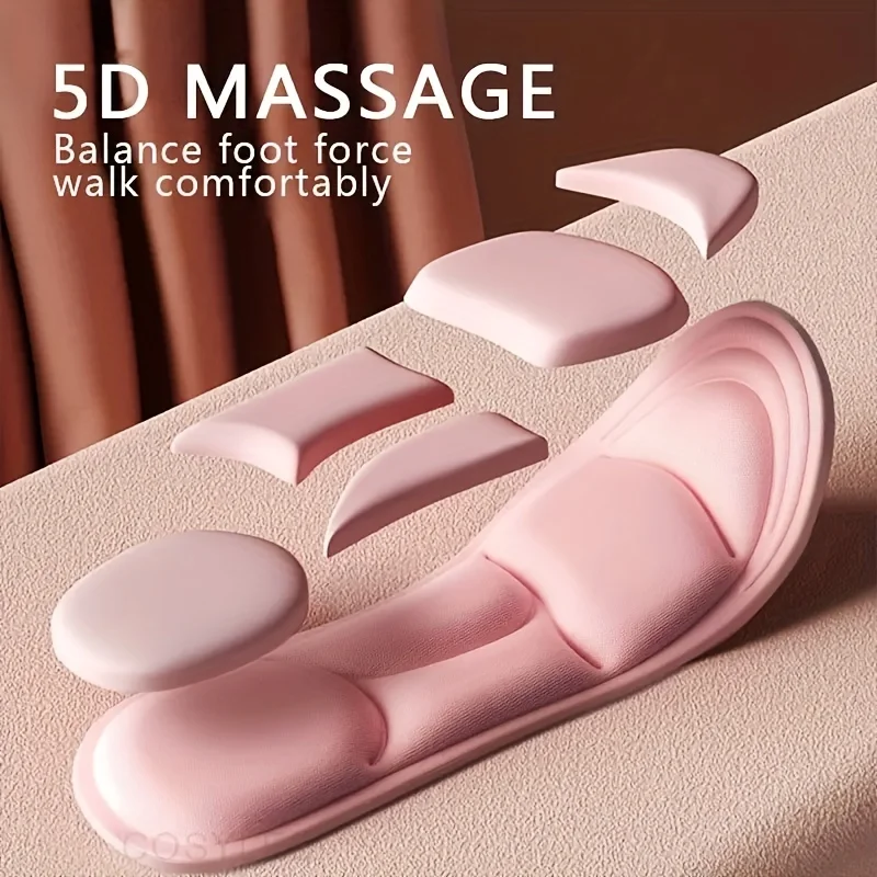5D Insoles Adjustable Wear-resistant Insoles/Women's Breathable Running Sports Insoles Arch Support Plantar Fasciitis Insoles