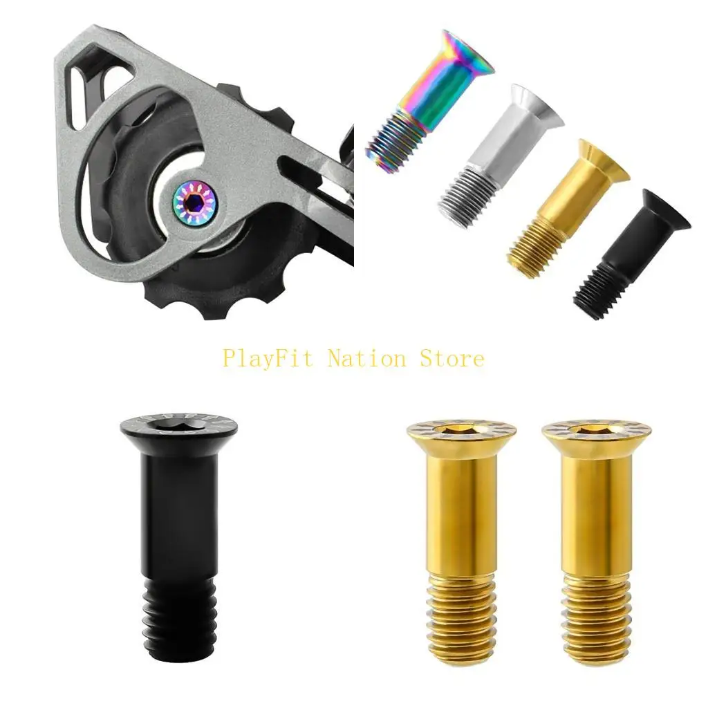 242F 2PCS دراجة دراجة derailleur براغي سبيكة مسامير مسامير التثبيت ملحقات ركوب الدراجات #1