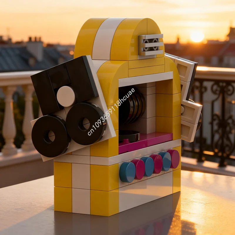 109 قطعة MOC جورب هوب Jukebox المدينة نموذج اللبنات الهندسة المعمارية هدايا عيد الميلاد فكرة إبداعية التعليم الاطفال لعبة عيد ميلاد #1