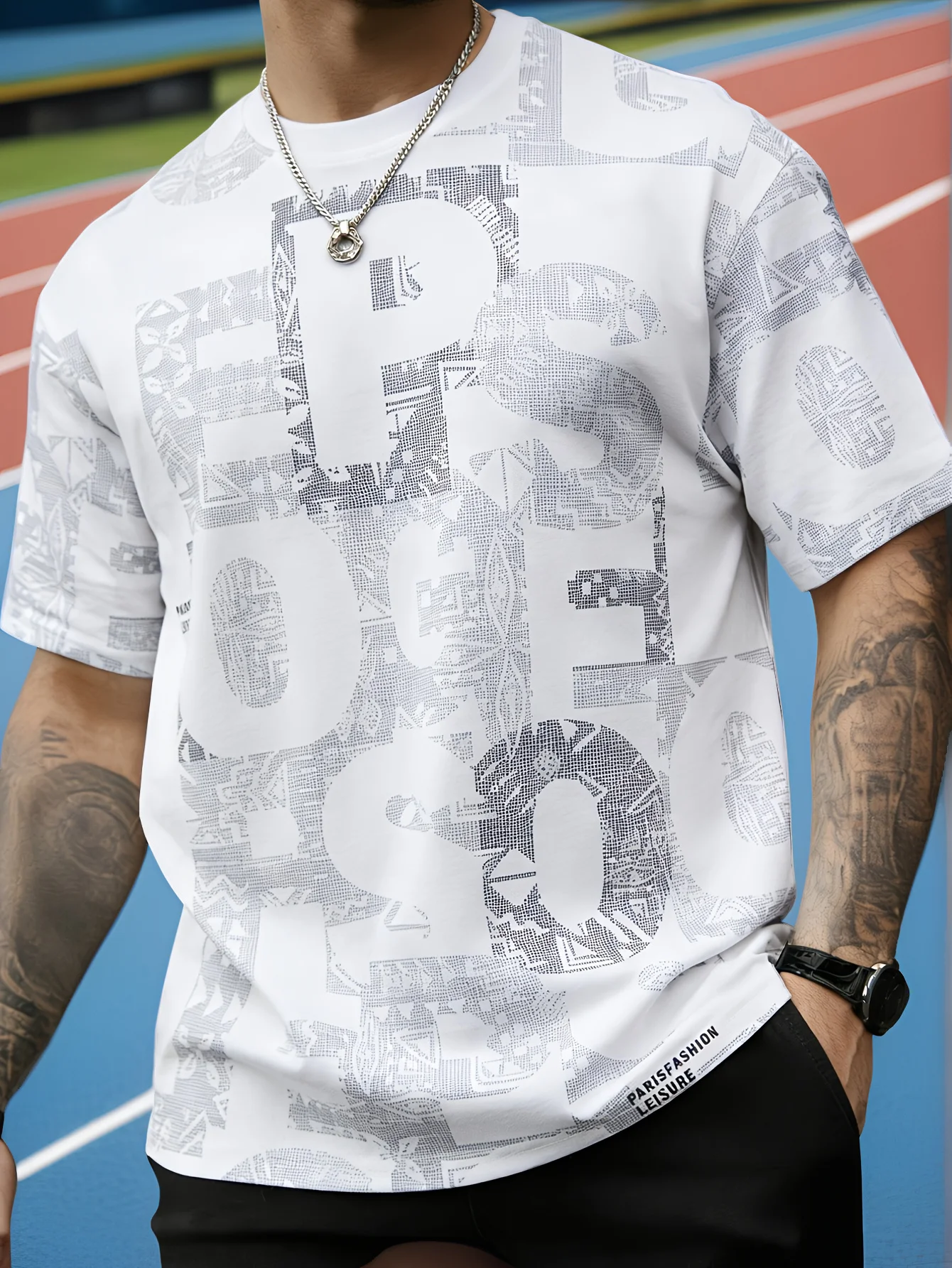 Men's Loose-fitting Breathable 3DPrinted T-shirt - Summer Youth Trendy Street Style Crew Neck Casual Versatile Short-sleeved Top view 4