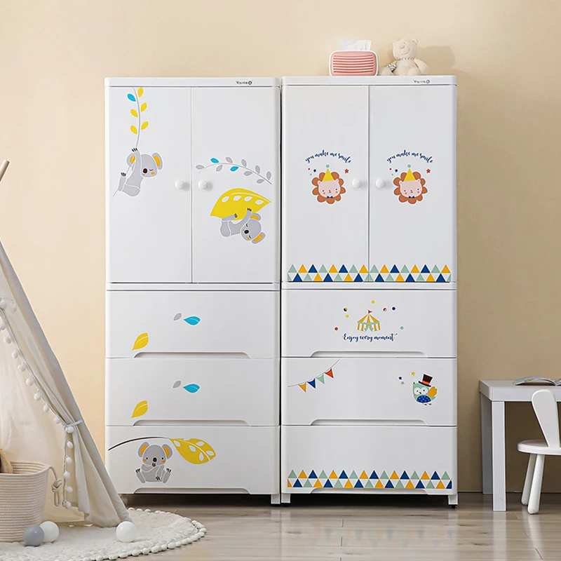 

Kids Living Room Wardrobe Clothes Portable Plastic Storage Closet Cabinet Bedroom Organizer Armario Organizador Furniture Home