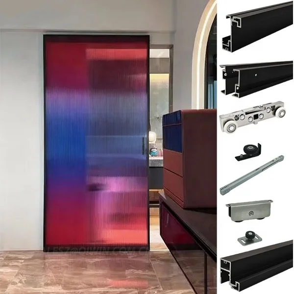 Hidden Track Sliding Door System Magic Ghost Invisible Soft Closing Sets Trackless Kits