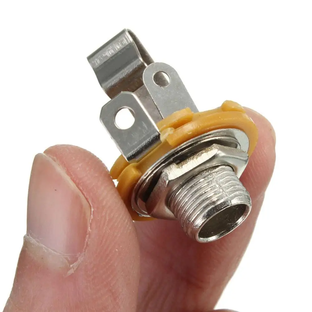 10 Stück für E-Gitarre/Bass-Effekt-Steckdose Steckdose Mono Audio 3. 0 Mono-Buchse Steckdose Mutter & Unter leg scheibe – Detail 13