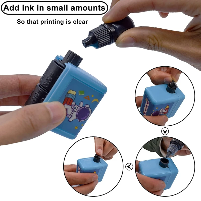 Paquete de 4 sellos de plástico para niños, suministros de enseñanza para práctica escolar en casa, herramientas de aprendizaje de matemáticas, 100