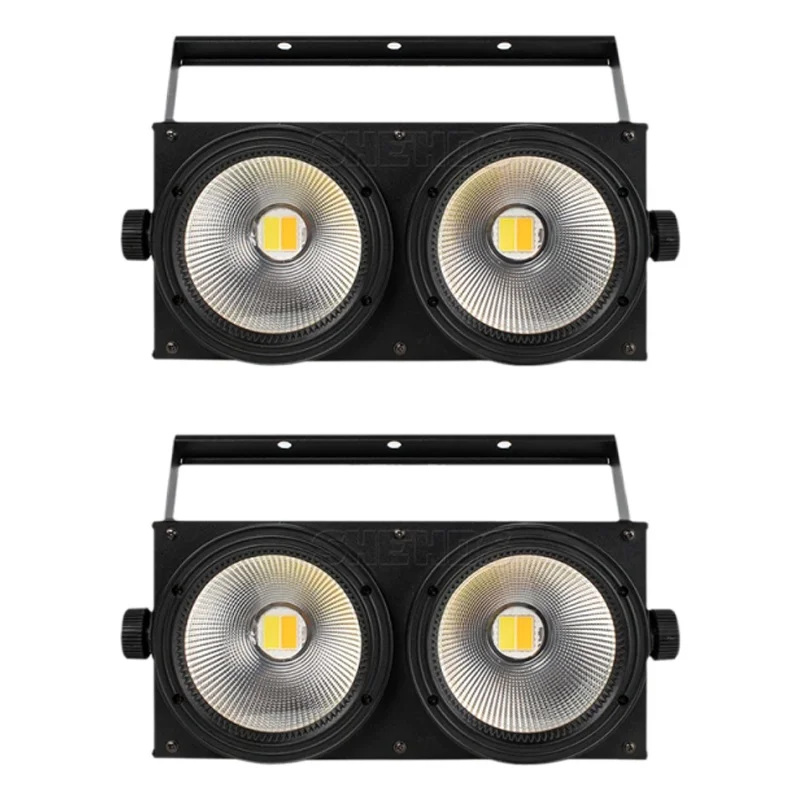 SHEHDS 2/4 Stück 2x100W COB Publikumsbeleuchtung 200W Kalt- und Warmweiß Blitz-Stroboskop Bühnenbeleuchtung DMX512 für DJ Disco Hochzeit Party 2 Jahre Garantie