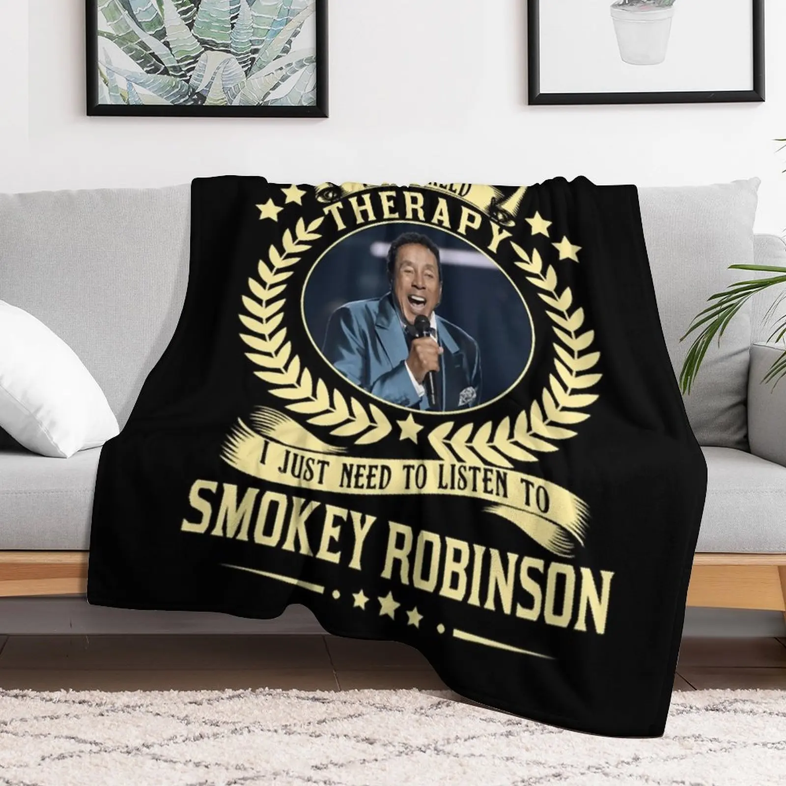 therapy Smokey music Robinson Round neck Woman Throw Blanket