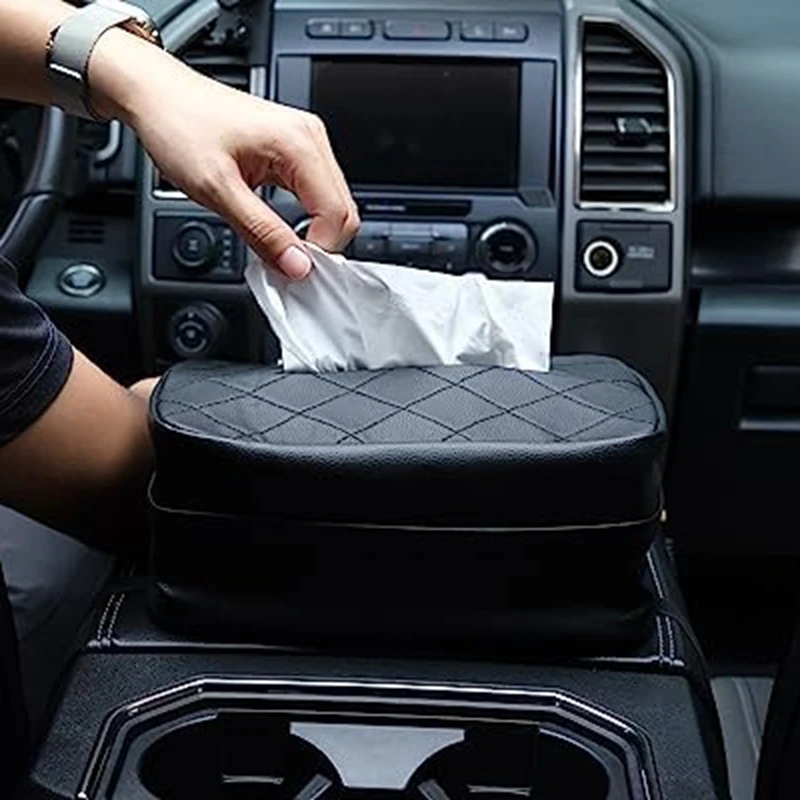 Car Tissue Holder, Tissues Box Cover For Car Backseat, Perfect For Organization And Daily Use Durable Easy Install Easy To Use