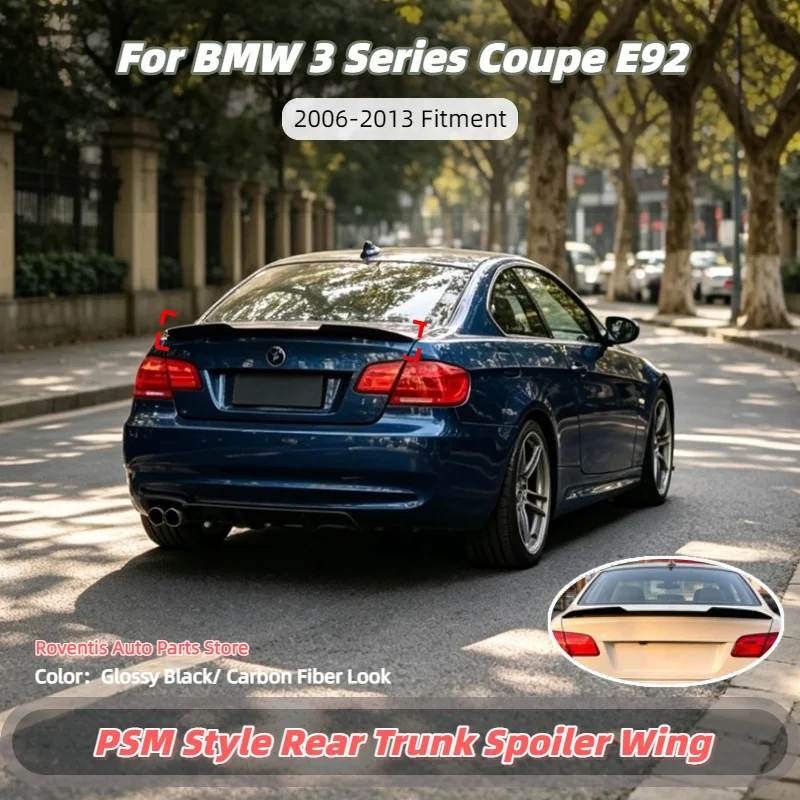 For BMW 3 Series Coupe E92 2006 2007 2008 2009 2010 2011 2012 2013 PSM Style Rear Trunk Spoiler Wing Car Styling Accessories