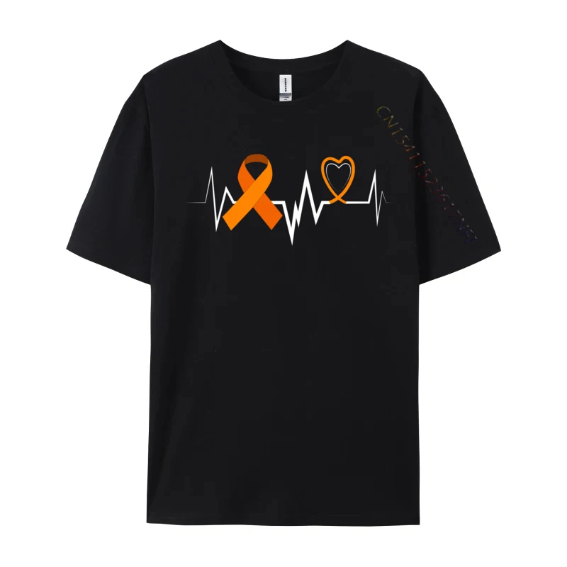 

Heartbeat Adhd Orange Ribbon Add Adhd Awareness Men's Prevailing Normal Tops Shirt Cotton T Shirts Heartbeat 98 Tops T Shirt