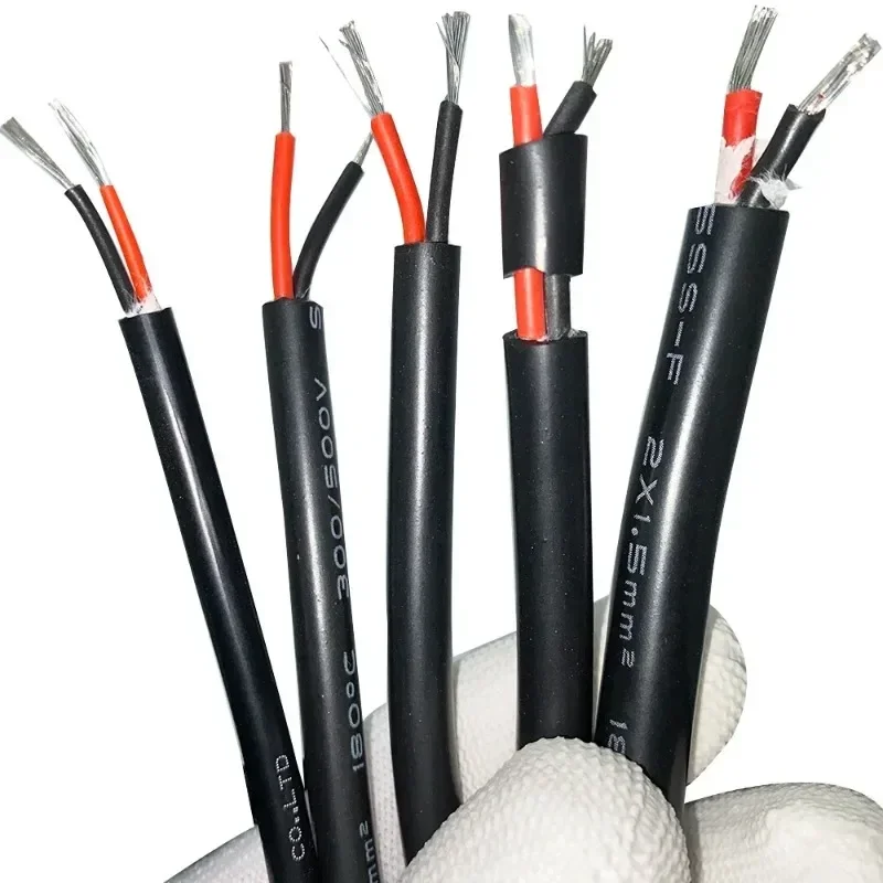 Extra Soft Silicone Cable High Temperature Resistant Cable 2-core Silicone Wire YGC Multi-core Power Information Sheath Line