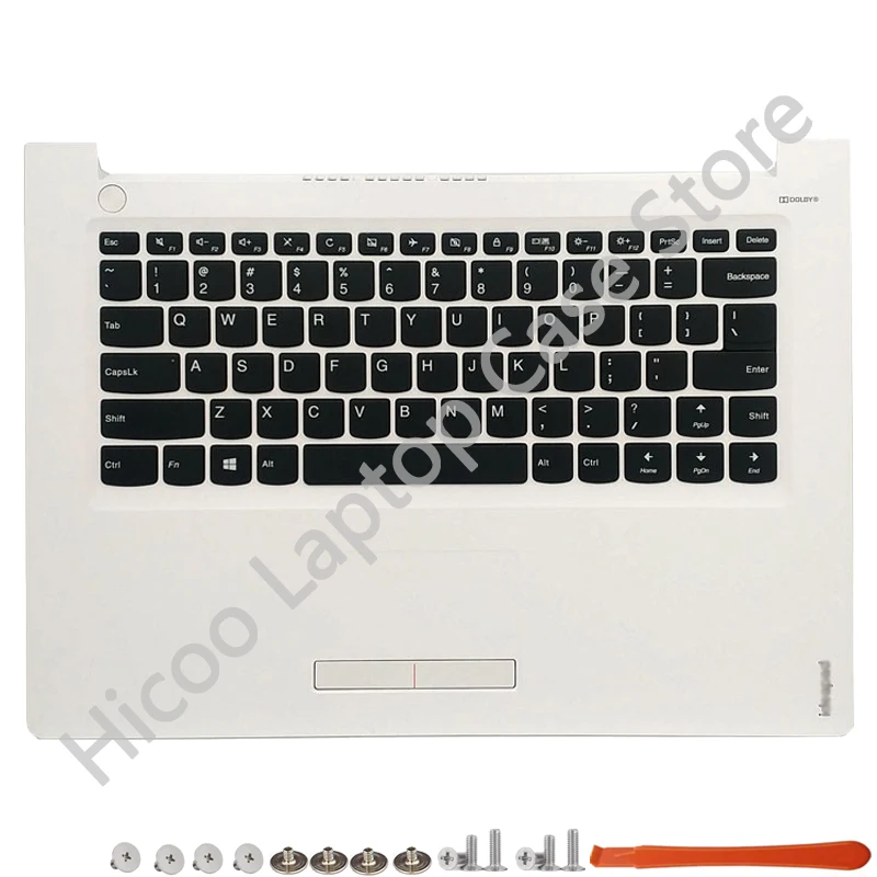 New For Lenovo Ideapad 310-14IKB 310-14ISK 510-14ISK Replacemen Laptop Accessories Palmrest And Keyboard Black Silvery White