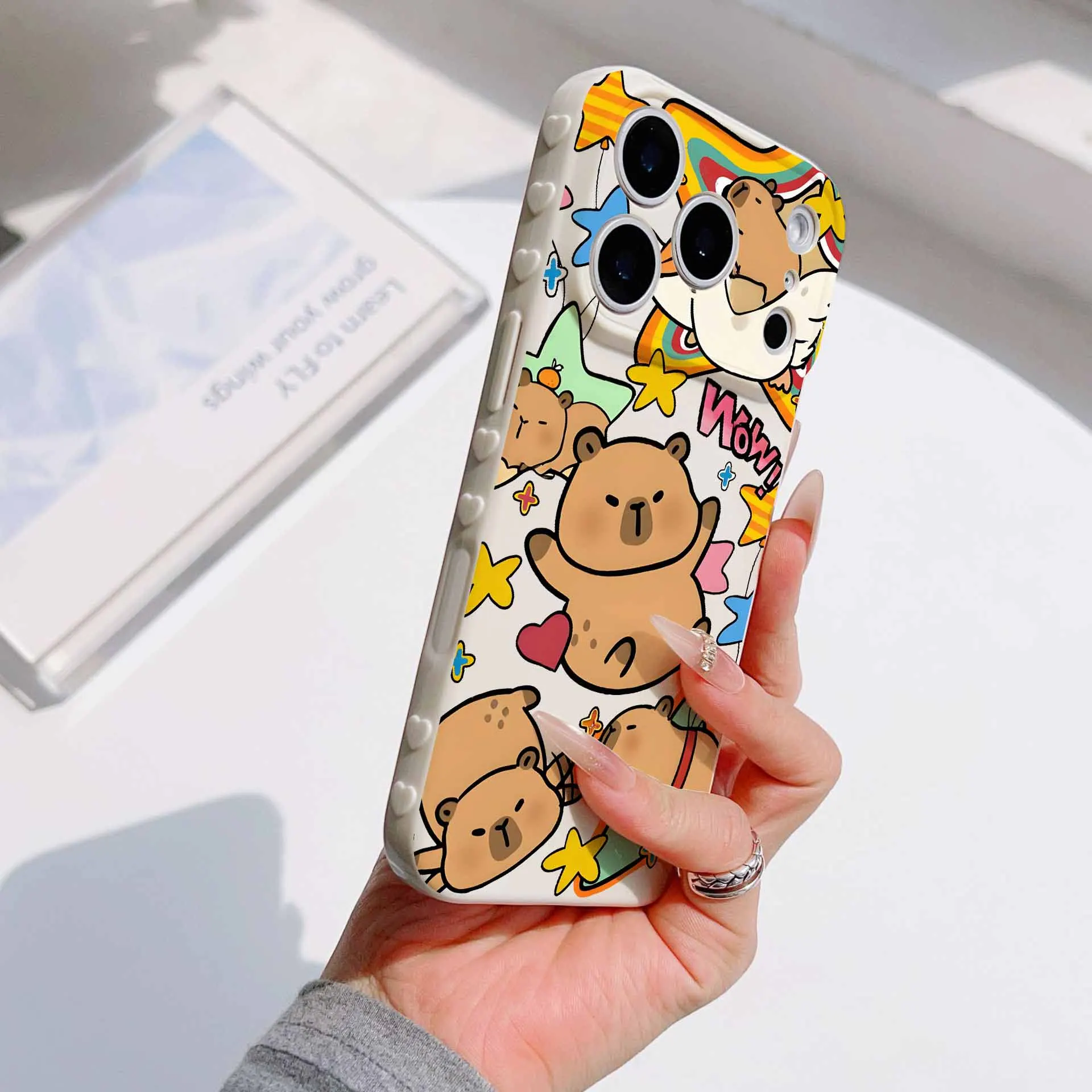 NEW Cute Capybara For Samsung A57 A56 A27 A36 A55 A54 A50 A30 A17 A16 A15 A14 A13 A12 Bubble Heart Cover Funda Soft Phone Case