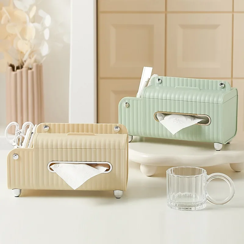 Paper Towel Box Multifunctional Desktop Remote Control Storage Paper Drawer Home Living Room Dining Room Coffee Table Decoration