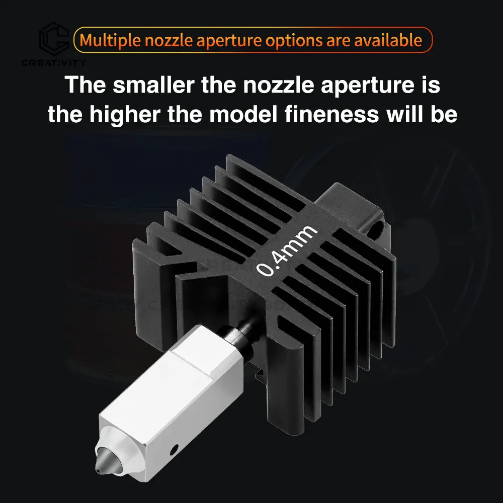 مجموعة فوهة Hotend من الفولاذ المقسى 0.4/0.6/0.8 مم من Bambu Lab لـ X1/X1C/P1P/P1S تتضمن كتلة سخان الثرمستور لمروحة التبريد #2