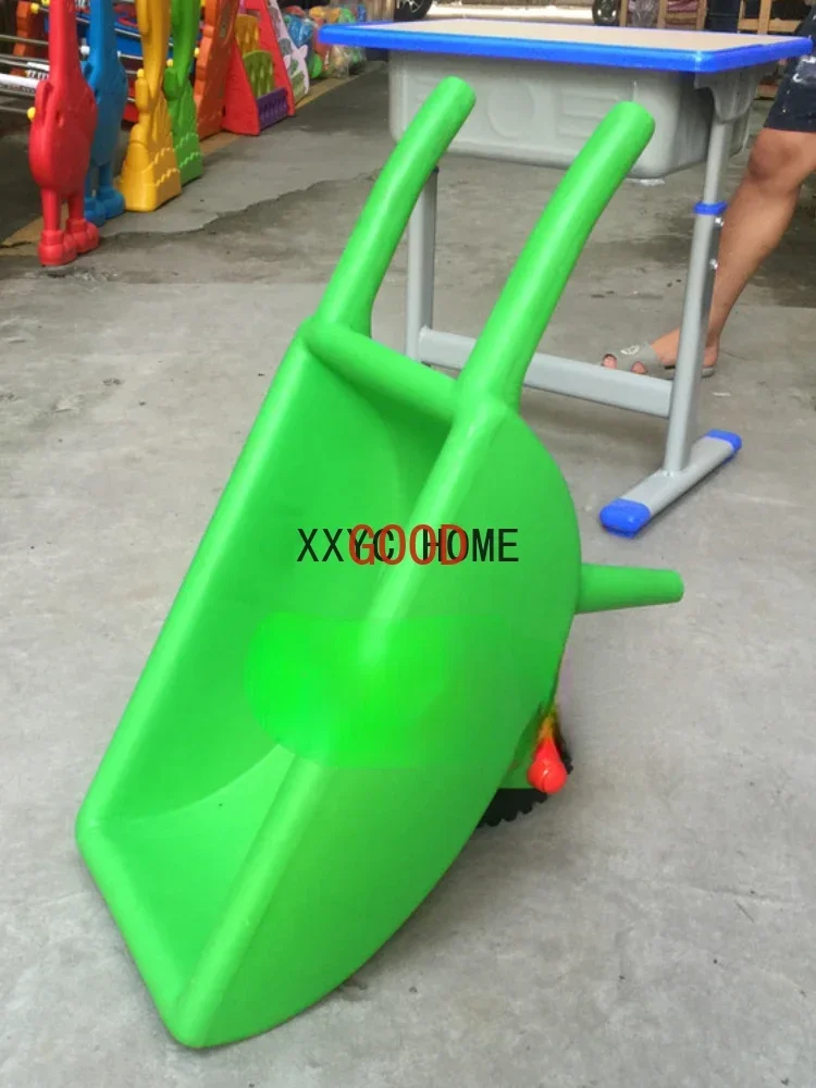 TAOParent-Child Garden Children's Single Wheel Dumptruck Trolley Toy Car Thickened Perambulator