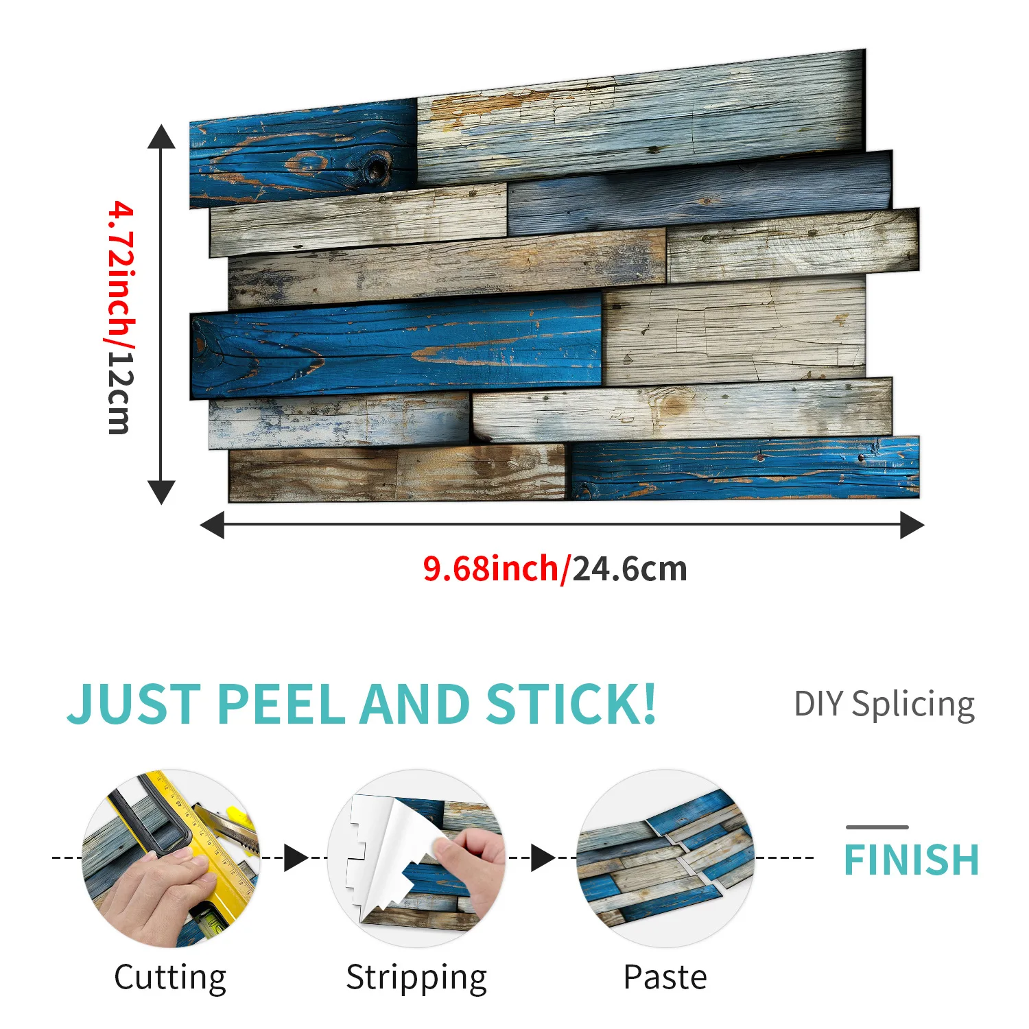 Adhesivo de papel tapiz autoadhesivo con textura de madera, azulejo antigrasa impermeable de PVC para decoración del hogar, cubierta de pared de cocina y sala de estar