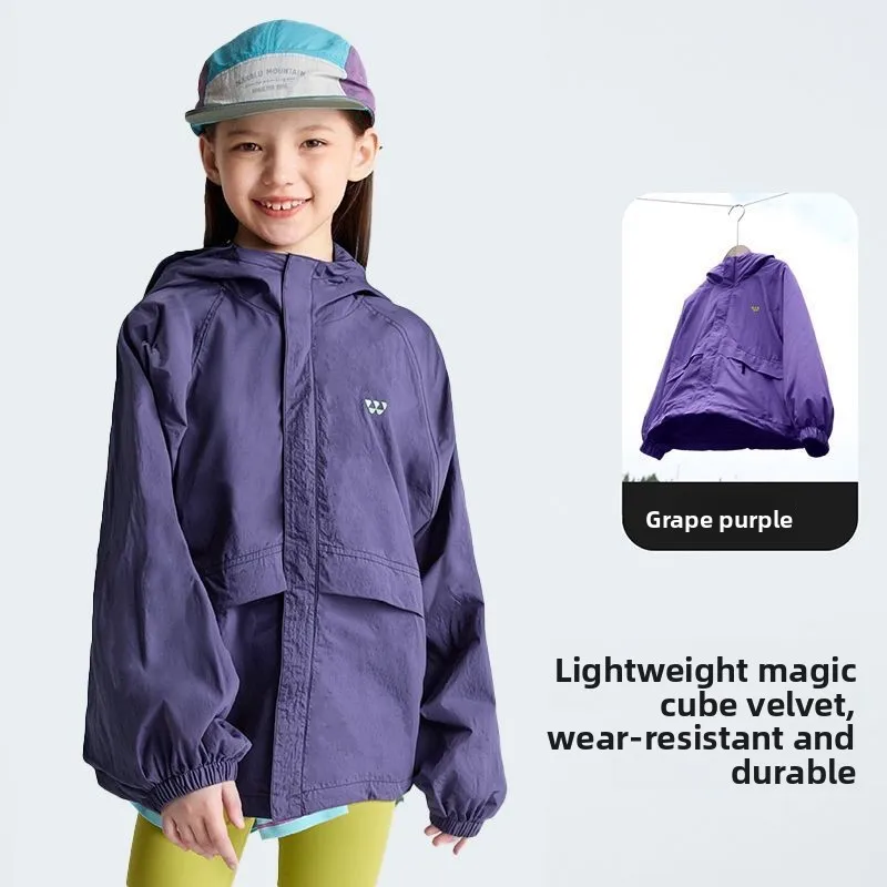 Children's Puff Lightweight Jacket, Girls Waterproof Outdoor Jacket