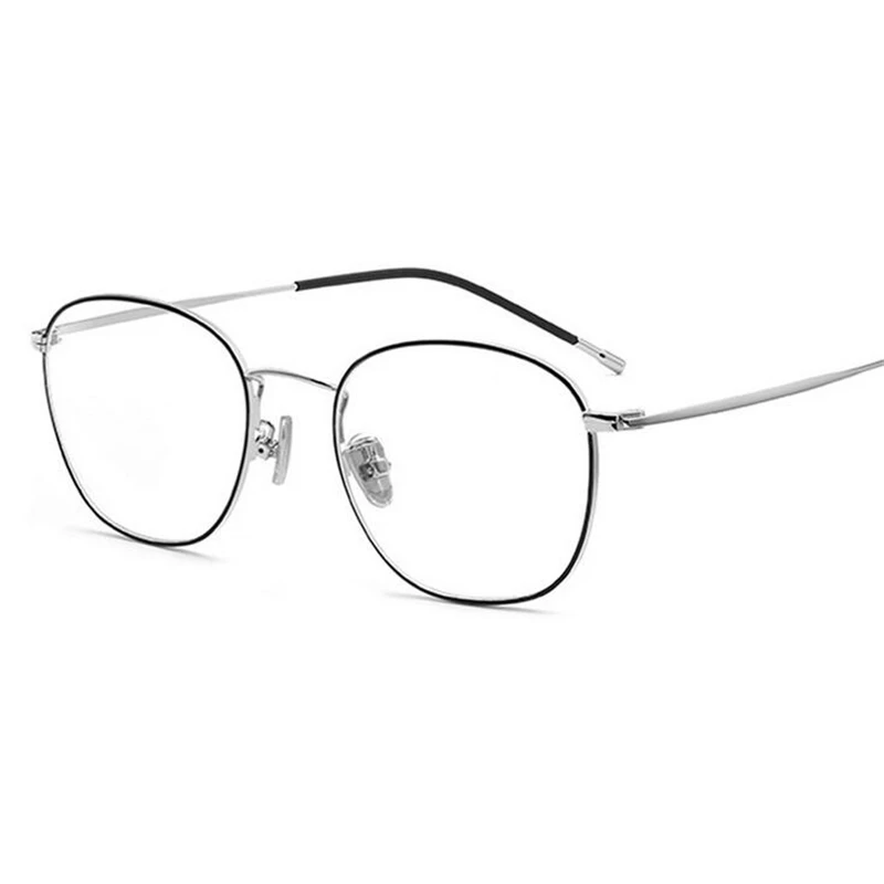 Metal Anti-blue Light Computer Glasses Women Men 1.56 Aspherical Myopia Lens Prescription Eyeglasses 0 -0.5 -0.75 -1.0 To -6.0