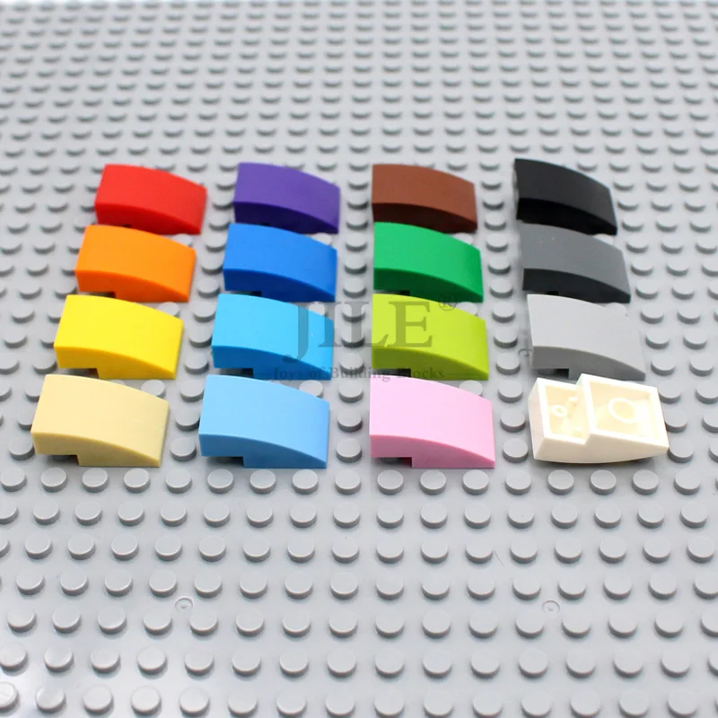 50pcs MOC 24309 Slope Curved 3x2 Building Blocks Parts DIY Bricks Bulk Model Educational Classic Construction Toys
